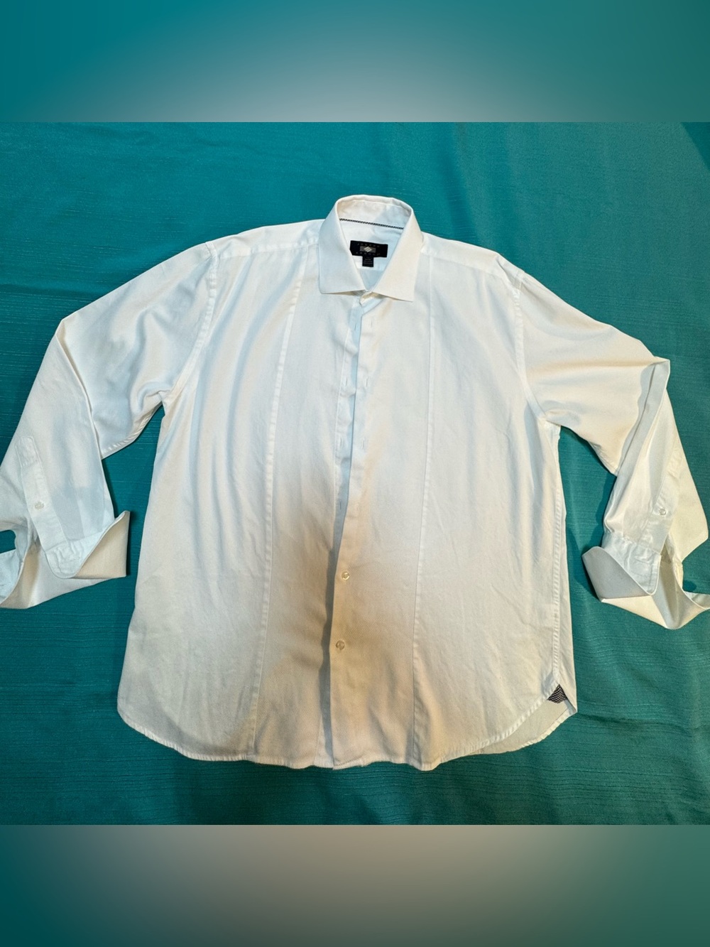 Joseph Abboud Tuxedo Shirt 17 34/35 White Cotton Stud Front French Cuff
